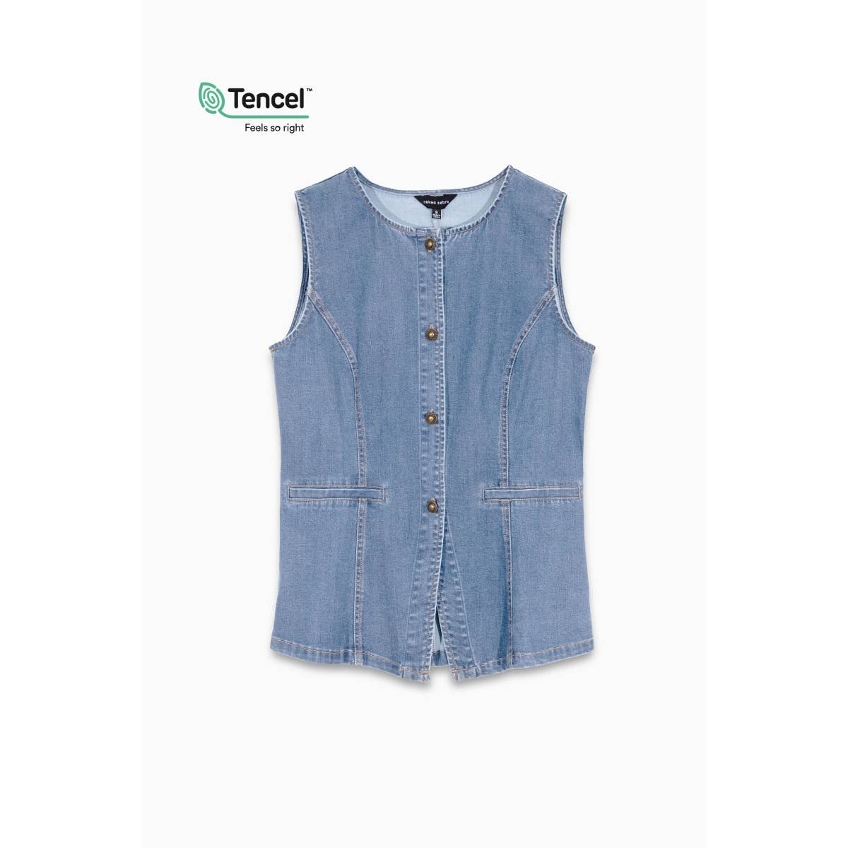 Sleeveless Denim Vest Top