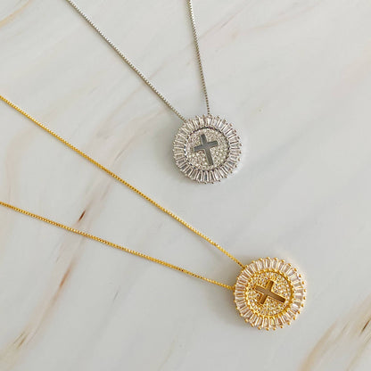 Circle Cross Necklace