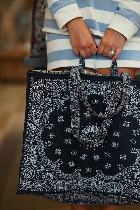 Black Bandana Tote