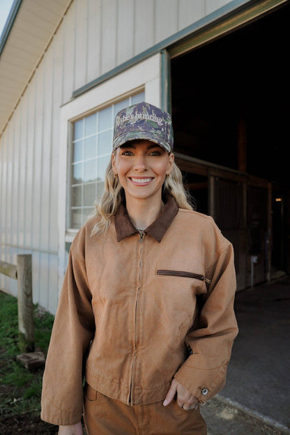 He's Hunting Camo Vintage Trucker Hat