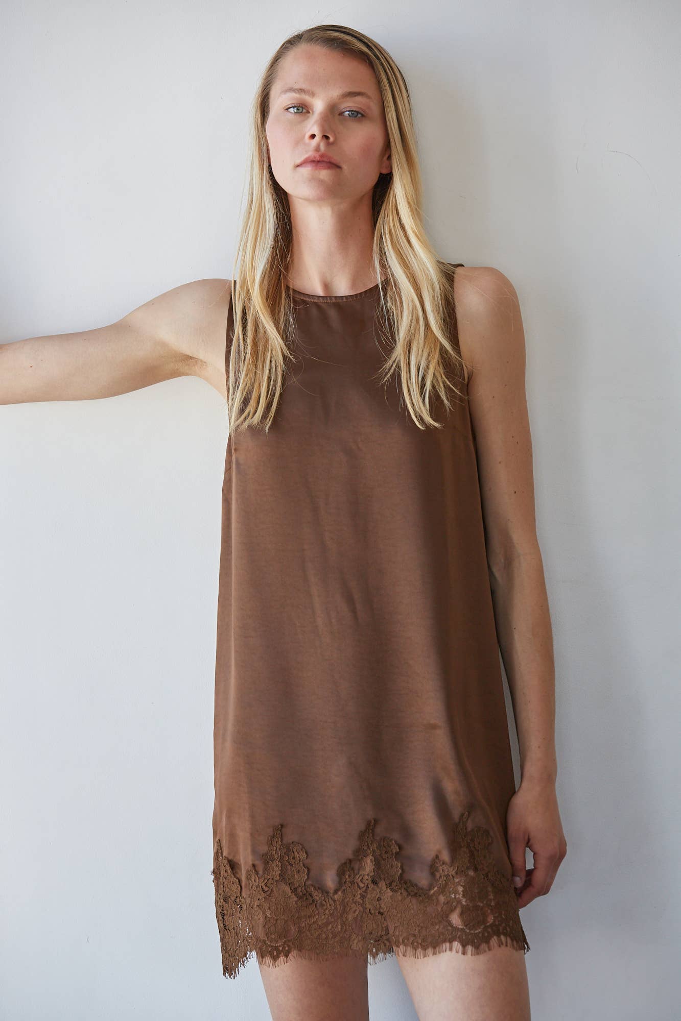Satin Sleeveless Mini
