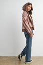 Pink Combo Stripe Zip-Up