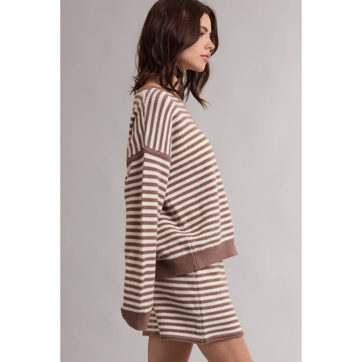 Striped Sweater Skirt + Sweater Set