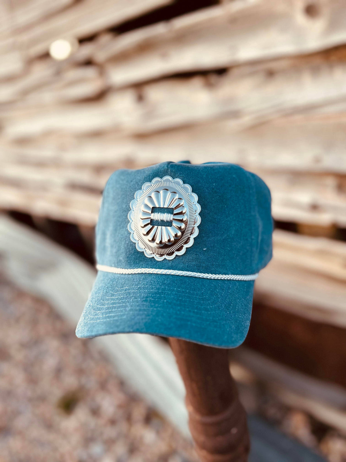 Denim Single Concho Trucker Hat