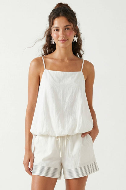 Billowy Top With Bubble Hem