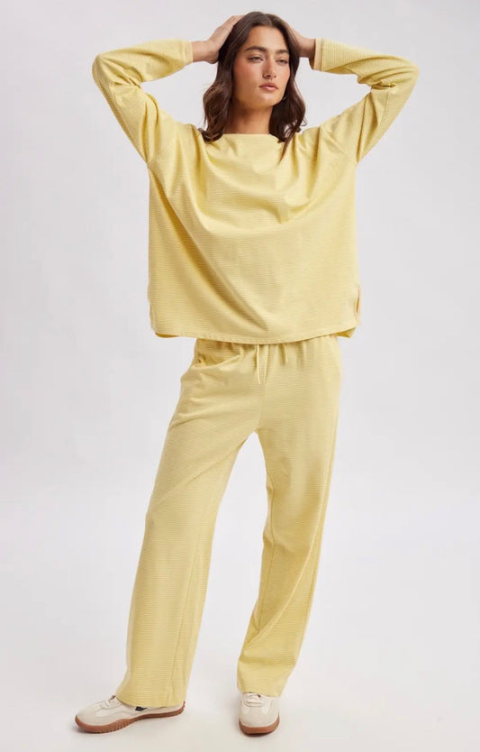 Butter Striped Lounge Set