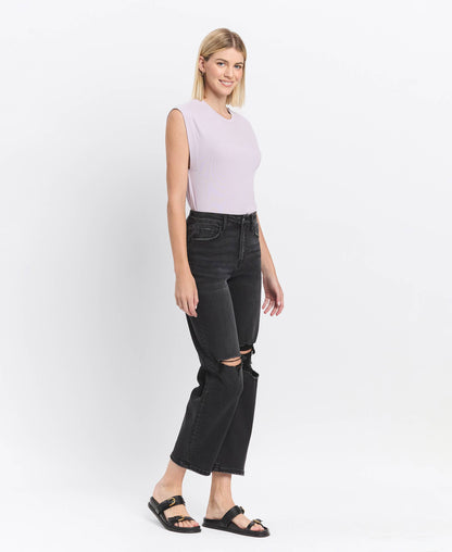 HIGH RISE BARREL JEANS T6568