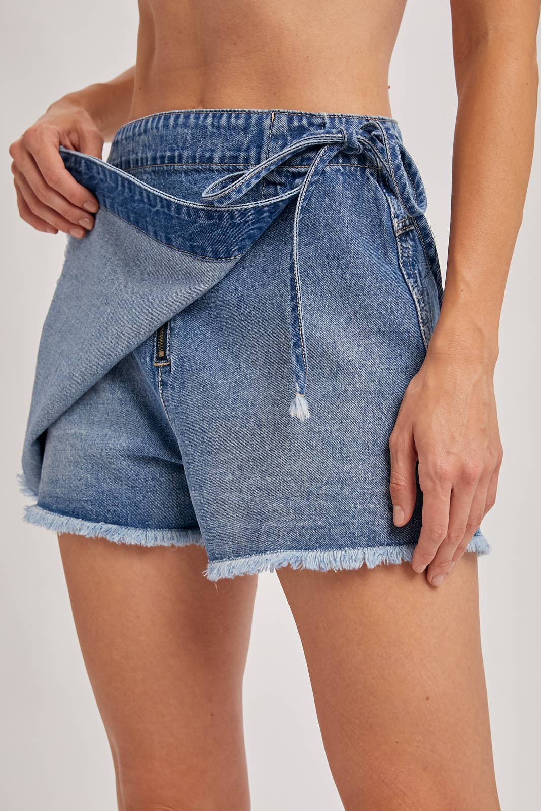 Denim Wrap Skort