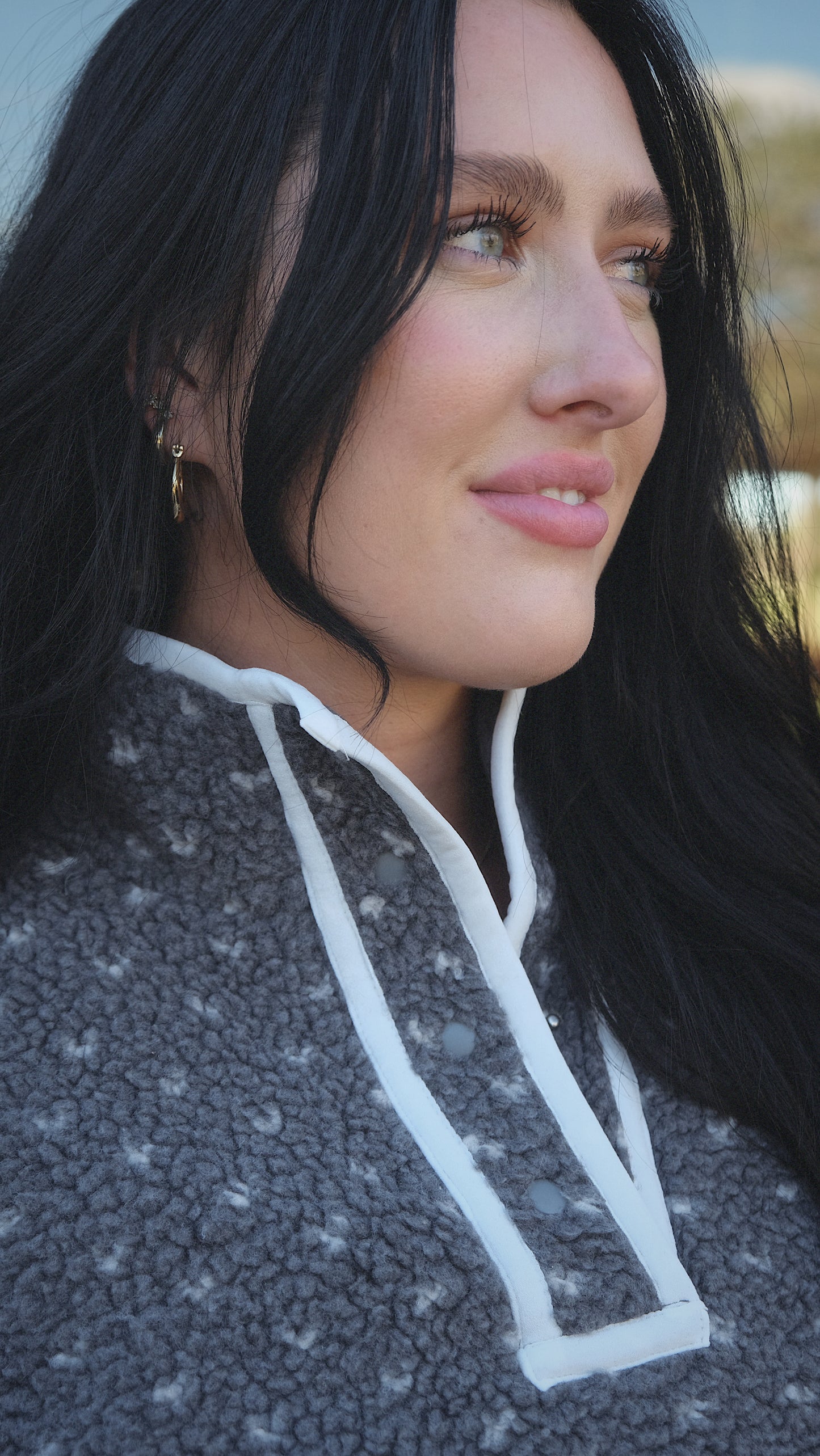 HEART SHERPA FLEECE PULLOVER