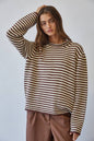Stripe Knit Sweater Chocolate