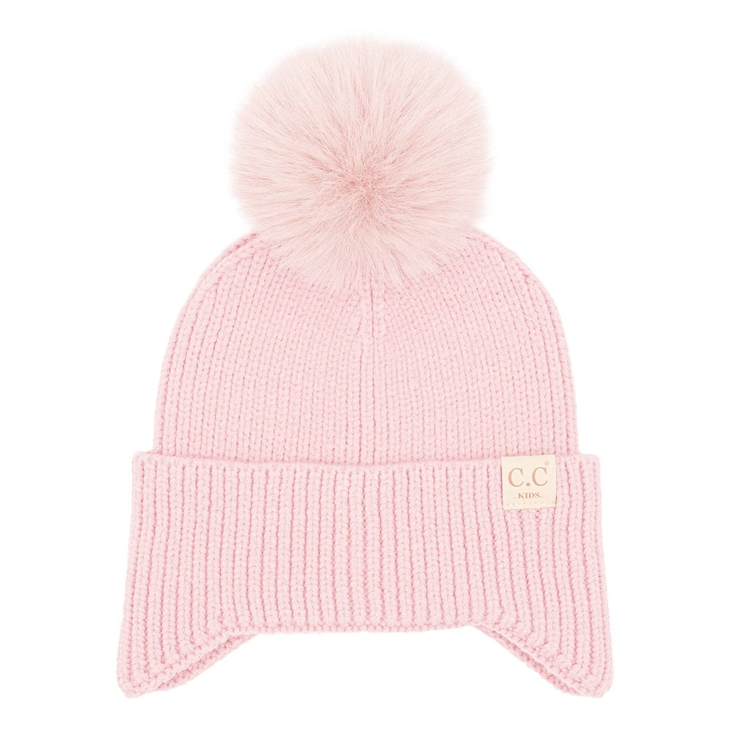 CC Toasty and Warm Pom Ear Flap Kids Beanie