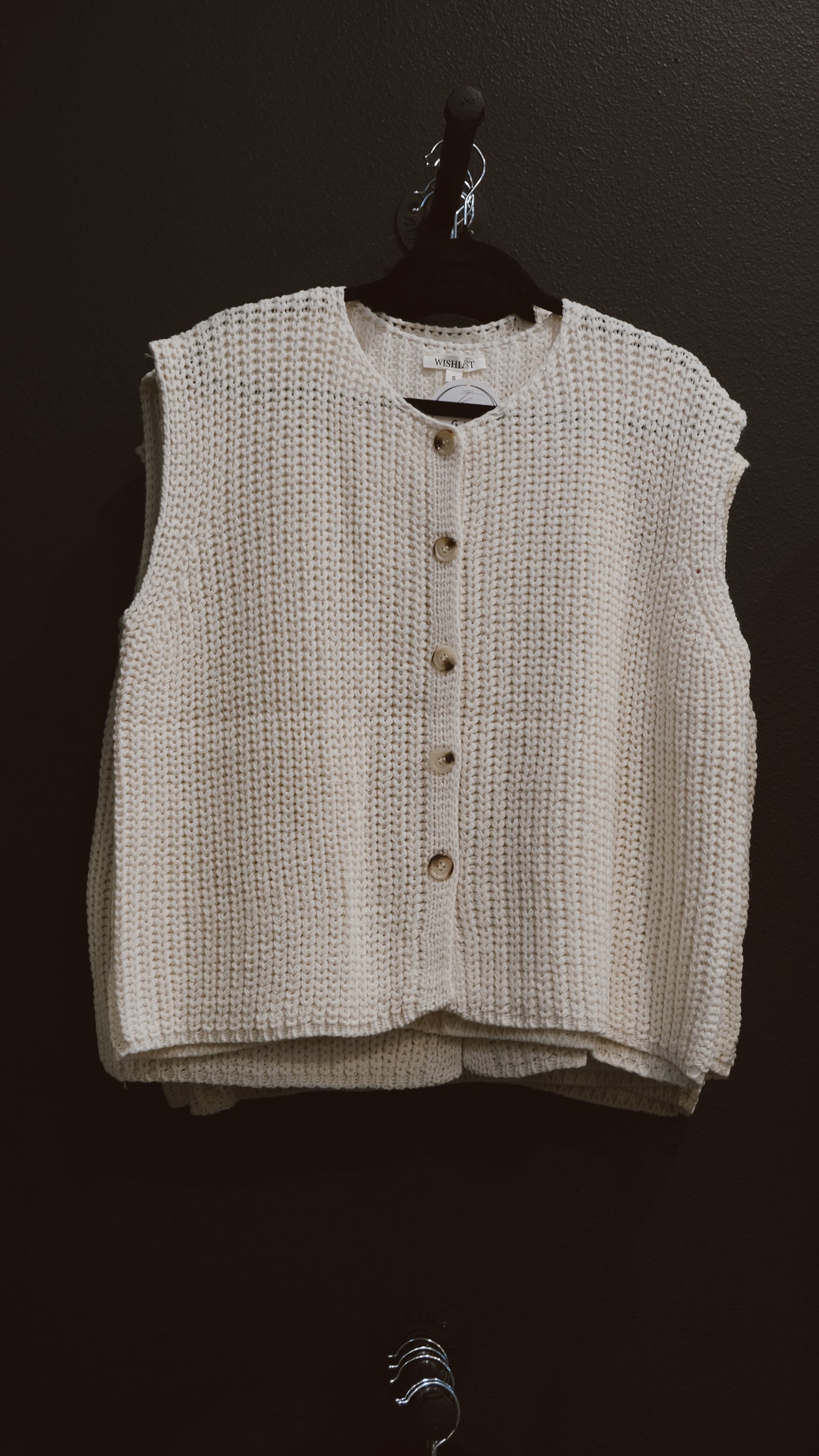 Woven Sweater Vest Off White