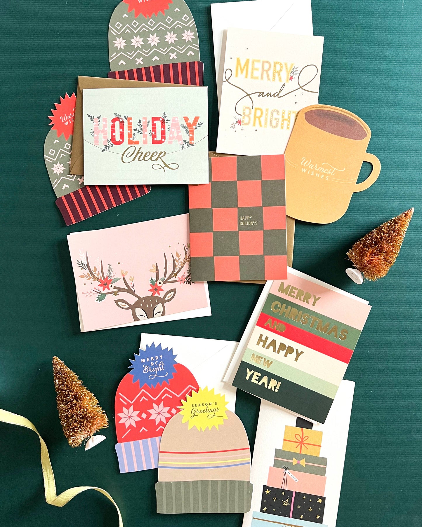 Holiday Colorblock Christmas Greeting Card
