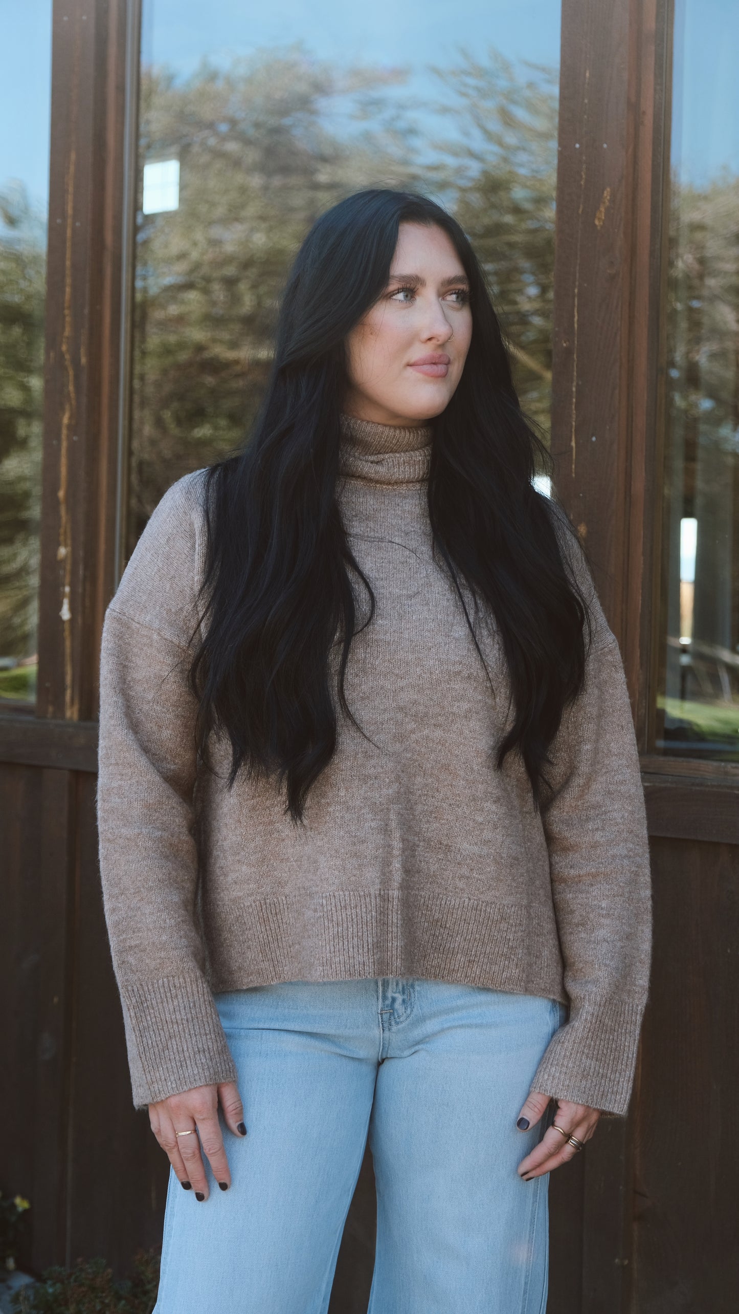 TURTLE NECK LONG SLEEVE SWEATER