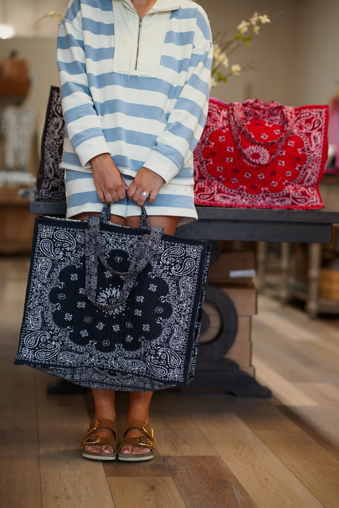 Black Bandana Tote