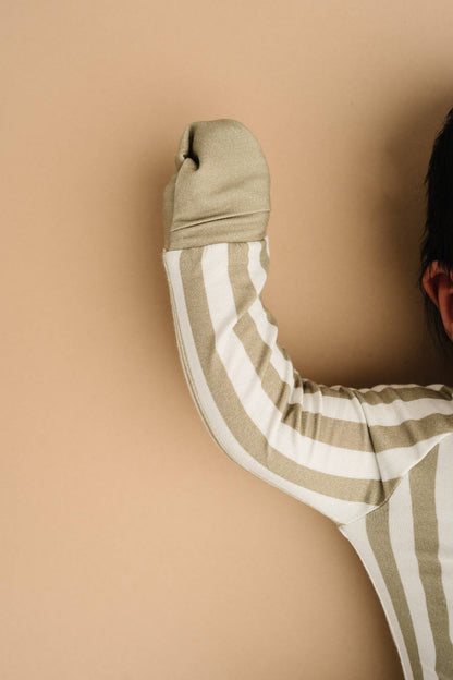 Olive Stripe Bamboo Sleeper