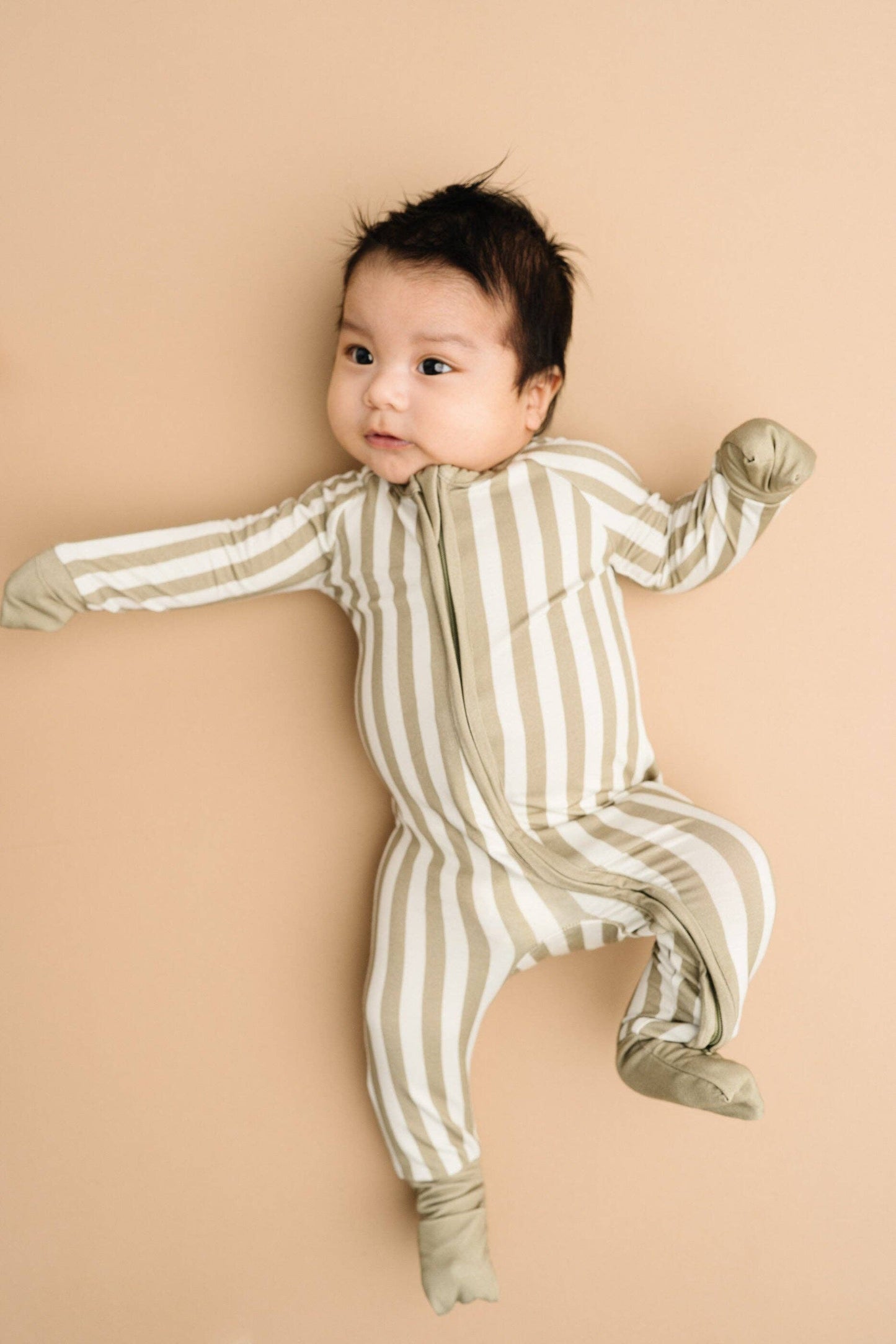 Olive Stripe Bamboo Sleeper