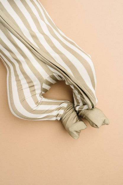 Olive Stripe Bamboo Sleeper