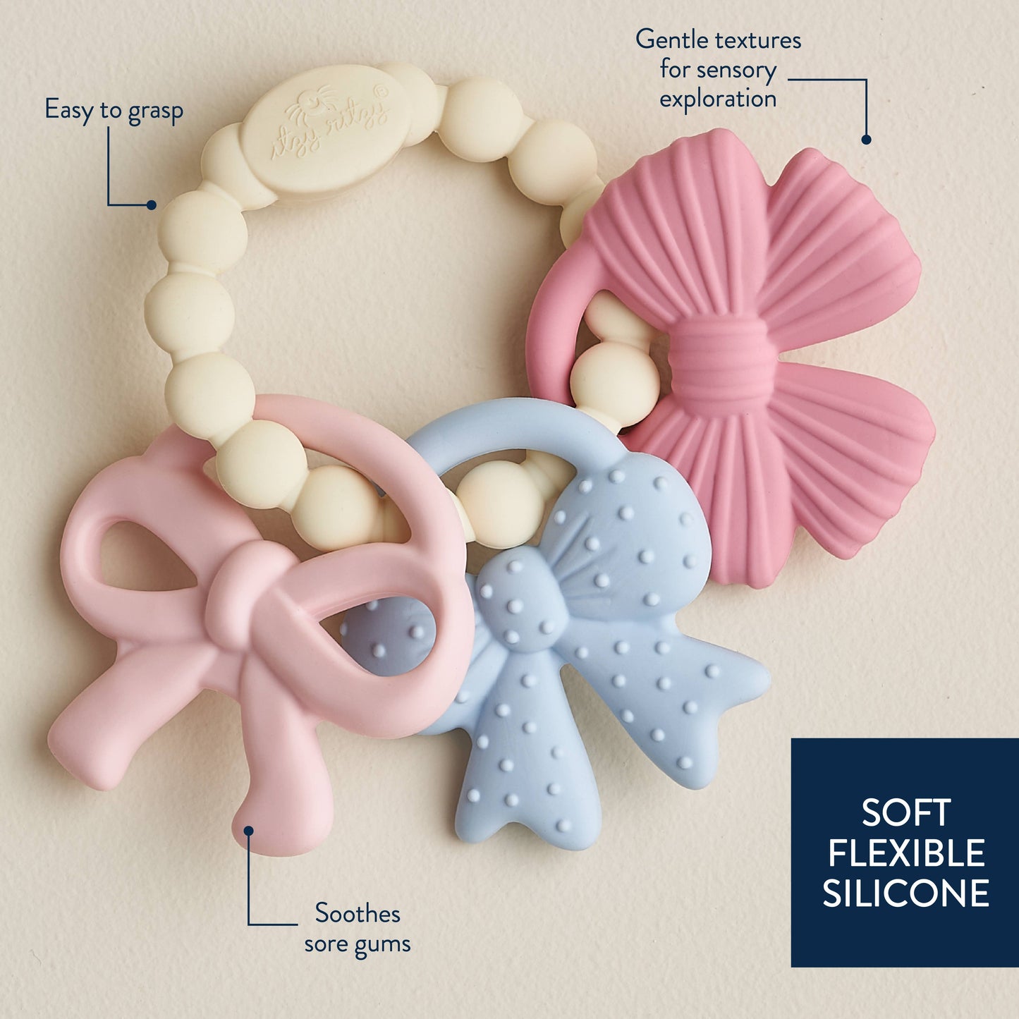 Itzy Trio Bow Teether