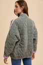 QUILTED CORDUROY PUFFER JACKET