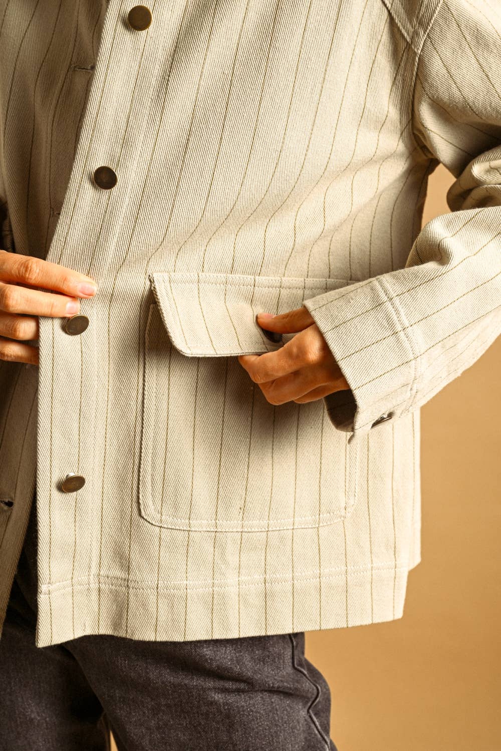 STRIPED PATTERN BARN JACKET