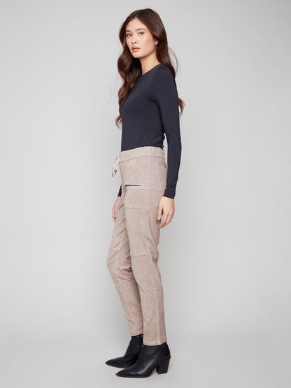 Pull On Cord Pant Almond