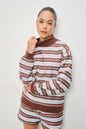 RYLAND MOCK NECK STRIPED FLEECE SWEATSHIRT (Set Option)