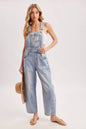 DENIM BARREL OVERALLS BLUE