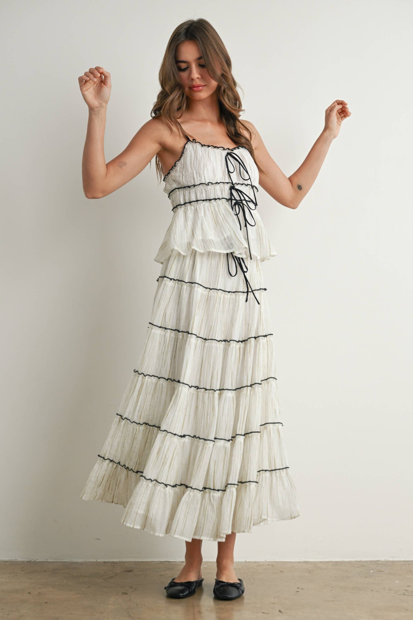 Tiered Ruffled Flowy Top