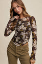 Floral Mesh Top