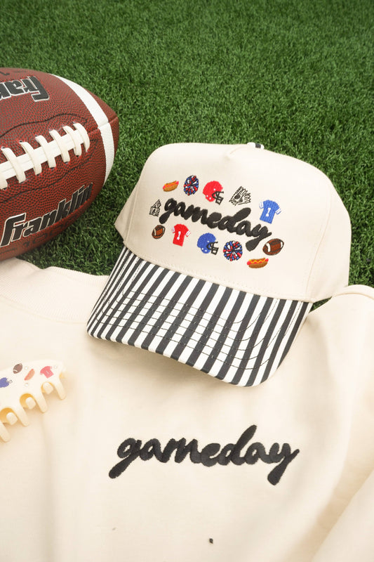 Gameday Black Stripe Trucker Hat