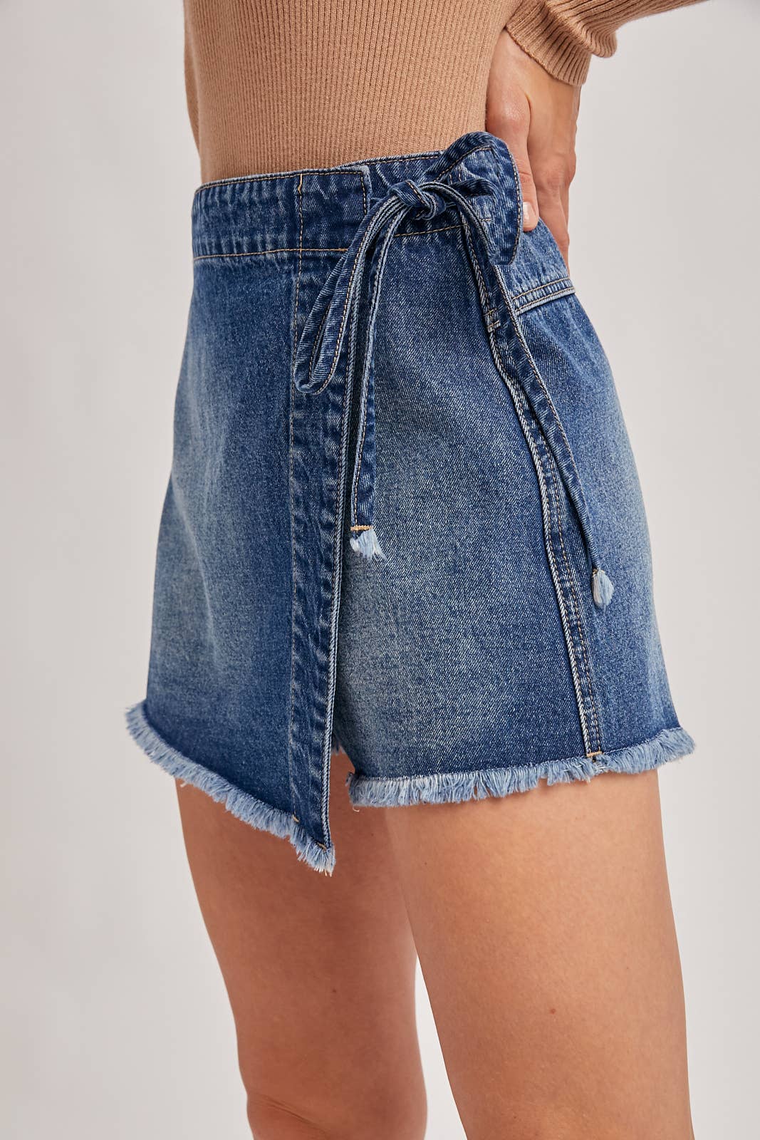 Denim Wrap Skort