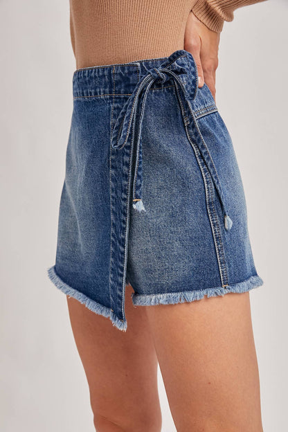 Denim Wrap Skort