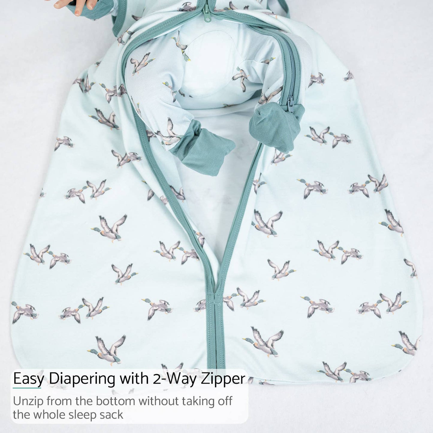 Organic Cotton Sleep Sack 0.5 TOG Quackin' Up Mallard Duck