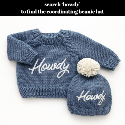 Howdy Sweater Slate Blue for Baby & Toddler