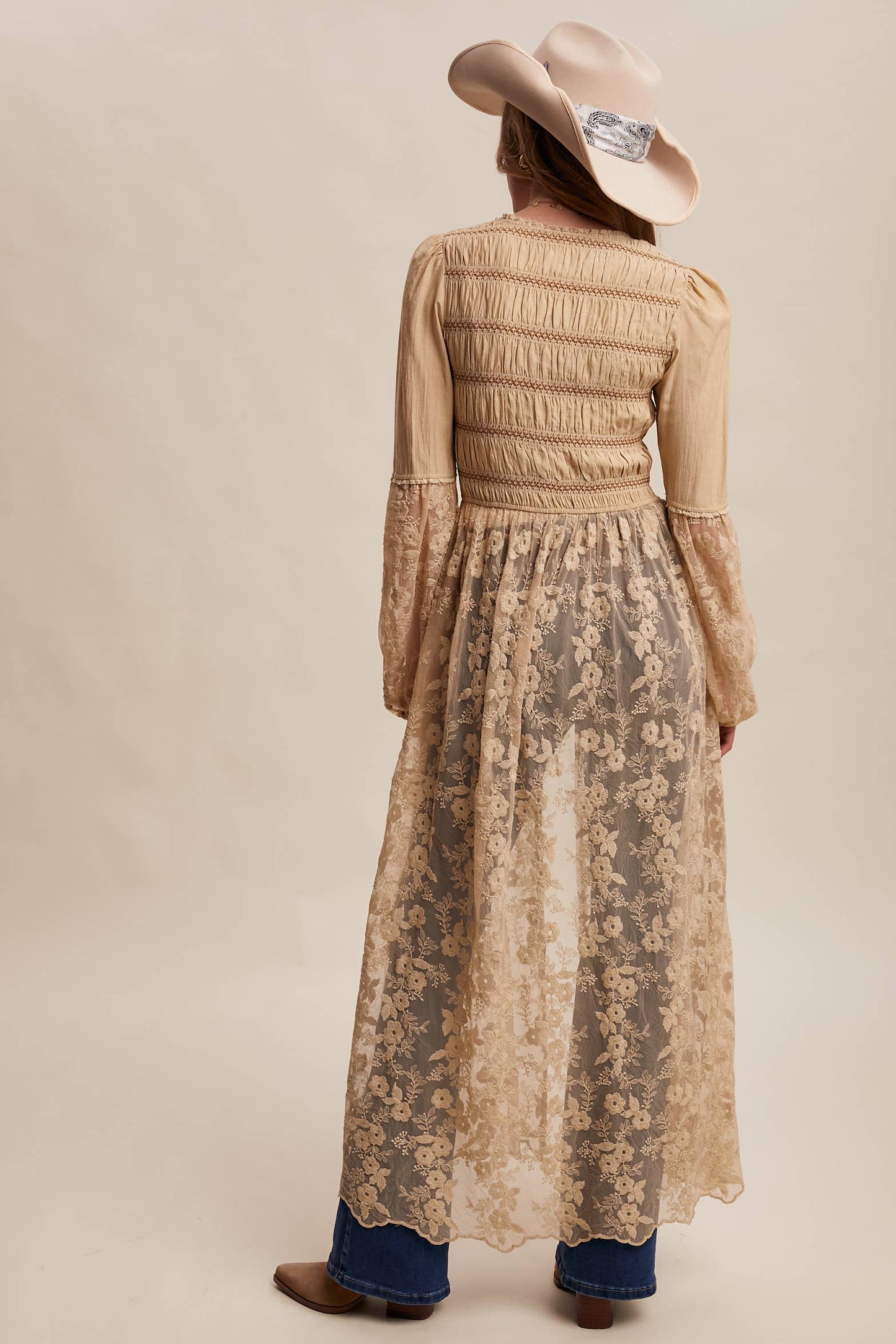 Embroidered Maxi Kimono