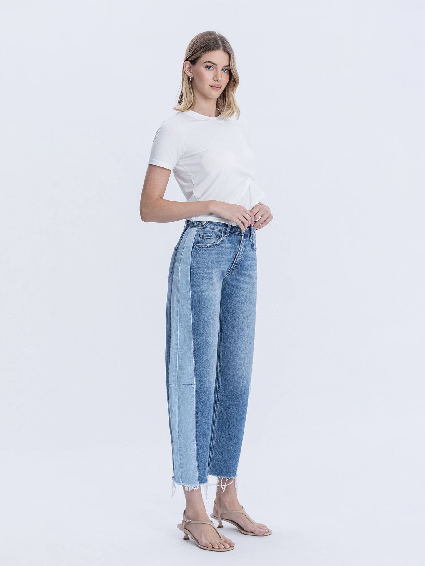 Two Tone Barrel Style Jean