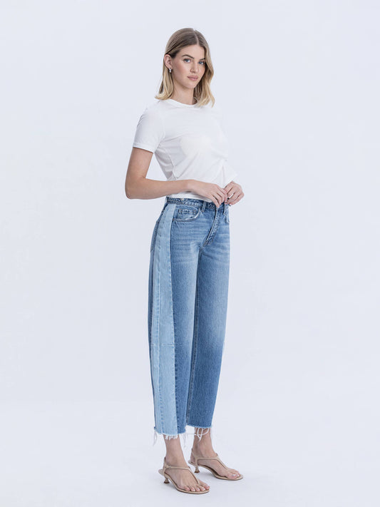 Two Tone Barrel Style Jean
