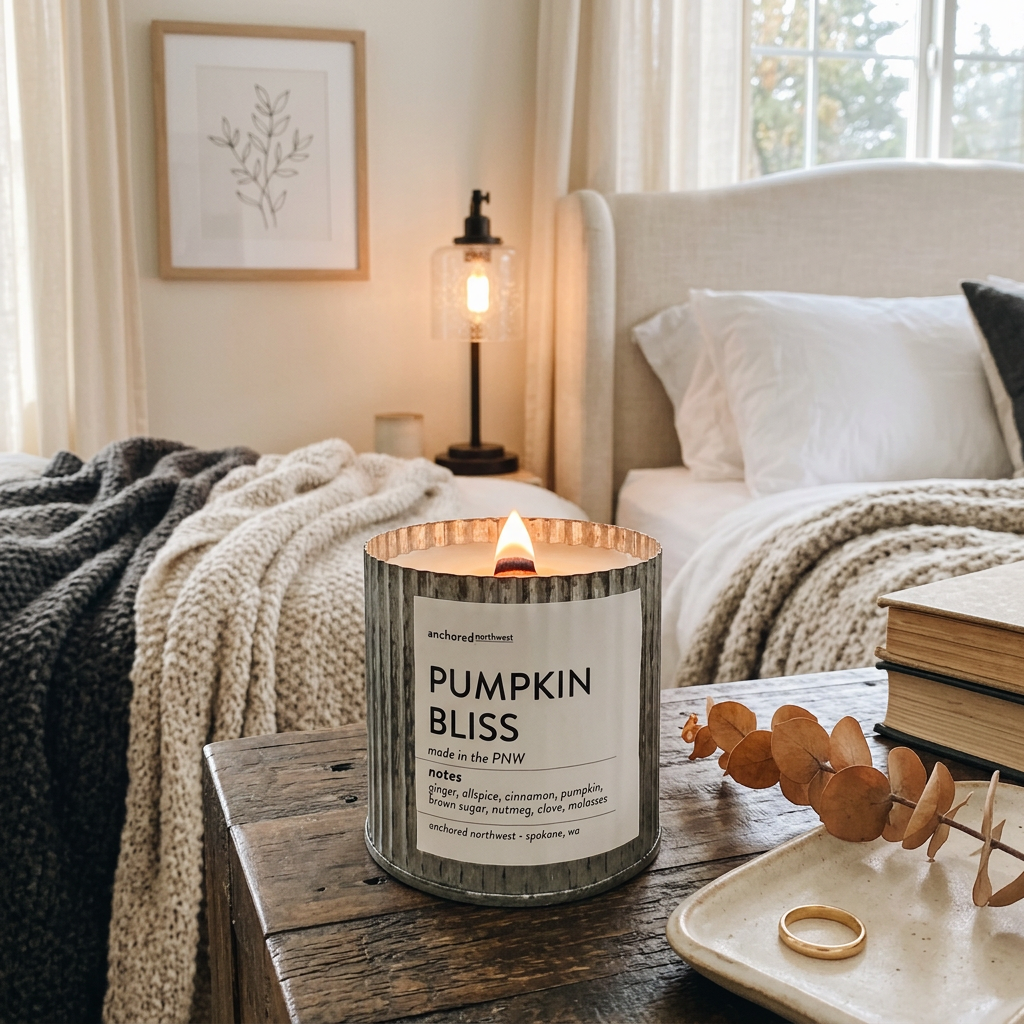 Pumpkin Bliss | Cozy Pumpkin Wood Wick Candle