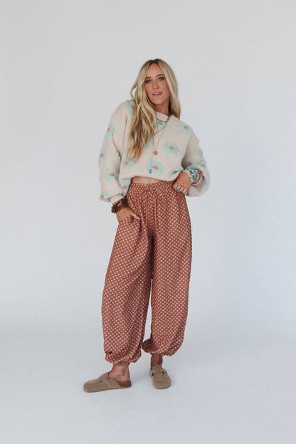 Mystic Mirage Printed Joggers - Ginger
