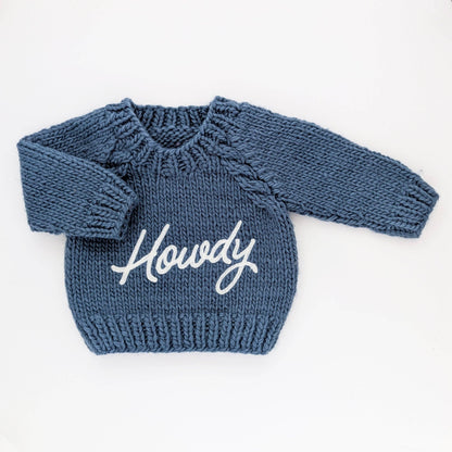 Howdy Sweater Slate Blue for Baby & Toddler