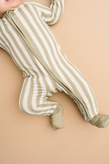 Olive Stripe Bamboo Sleeper