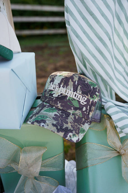 He's Hunting Camo Vintage Trucker Hat