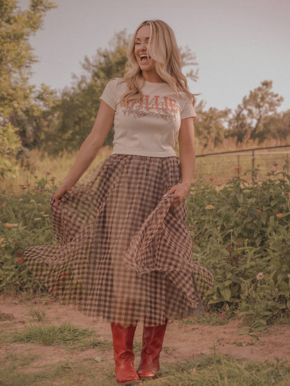 Willie Nelson Horse Cropped Tee