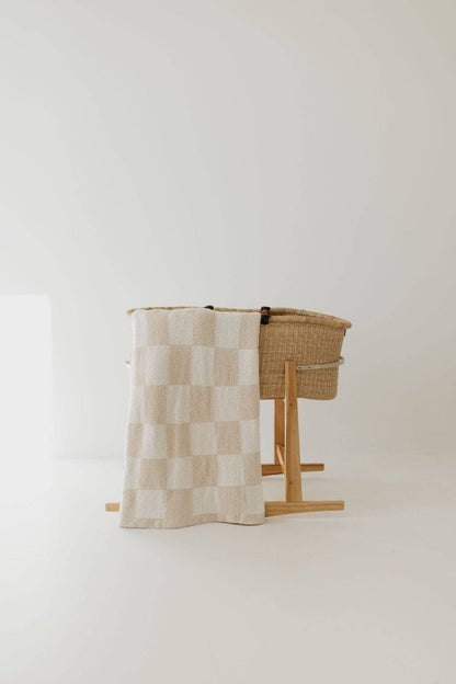 Plush Blanket | Cream Checkerboard