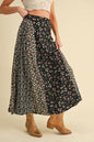 Melanie Floral Skirt Black