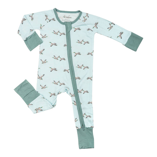 Bamboo Baby Convertible Zipper Pajama Quack Up Mallard Duck