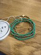 Green + Gold Braclet Set