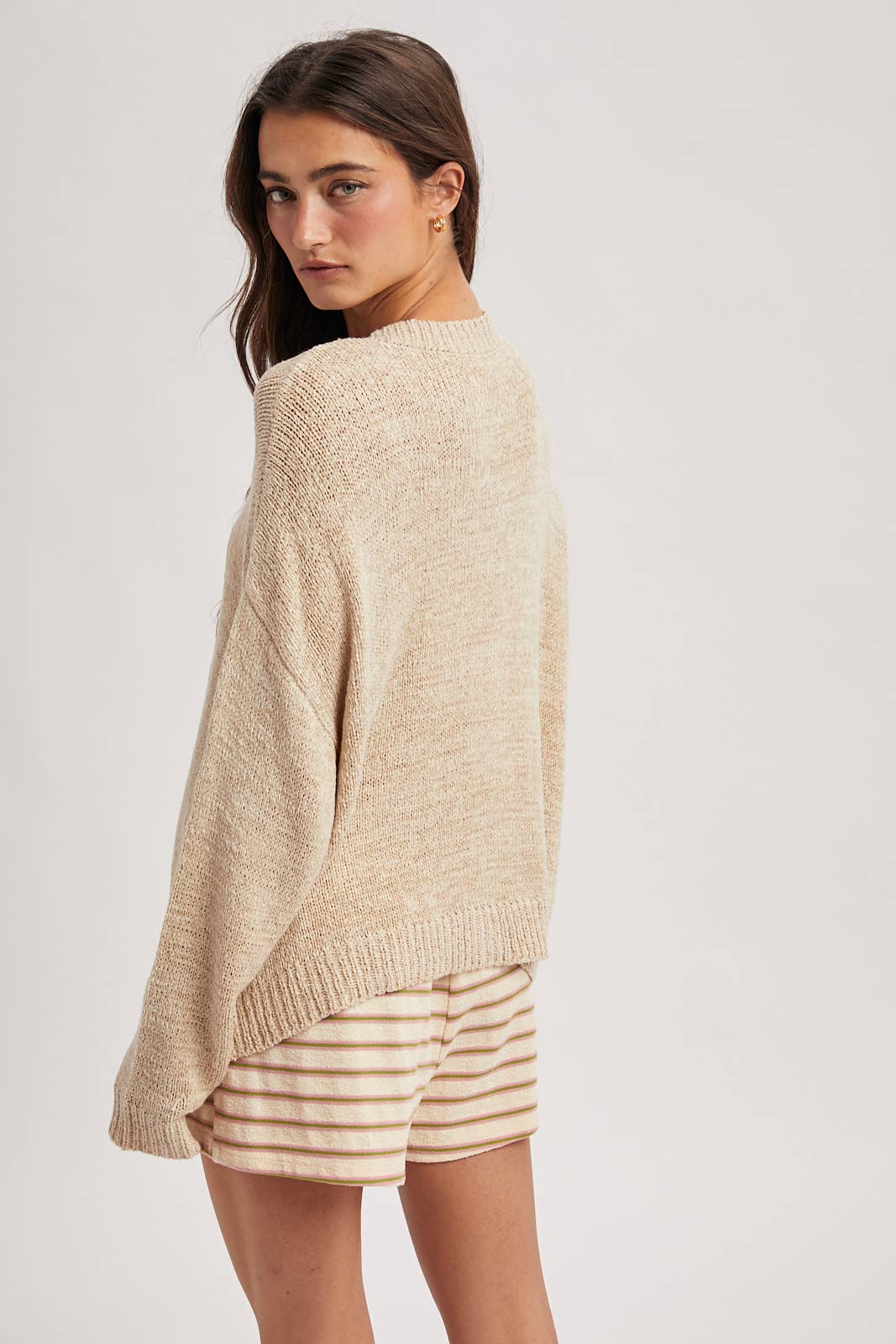 Oatmeal Button Sweater