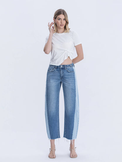 Two Tone Barrel Style Jean